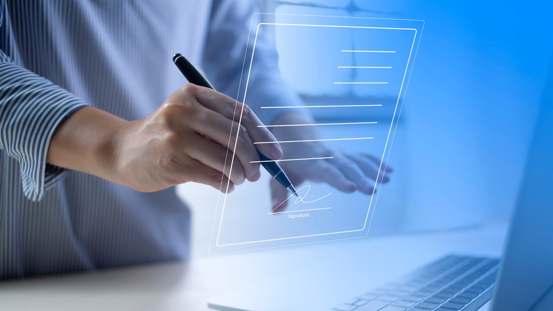 Business-Frühstück zur digitalen Unterschrift