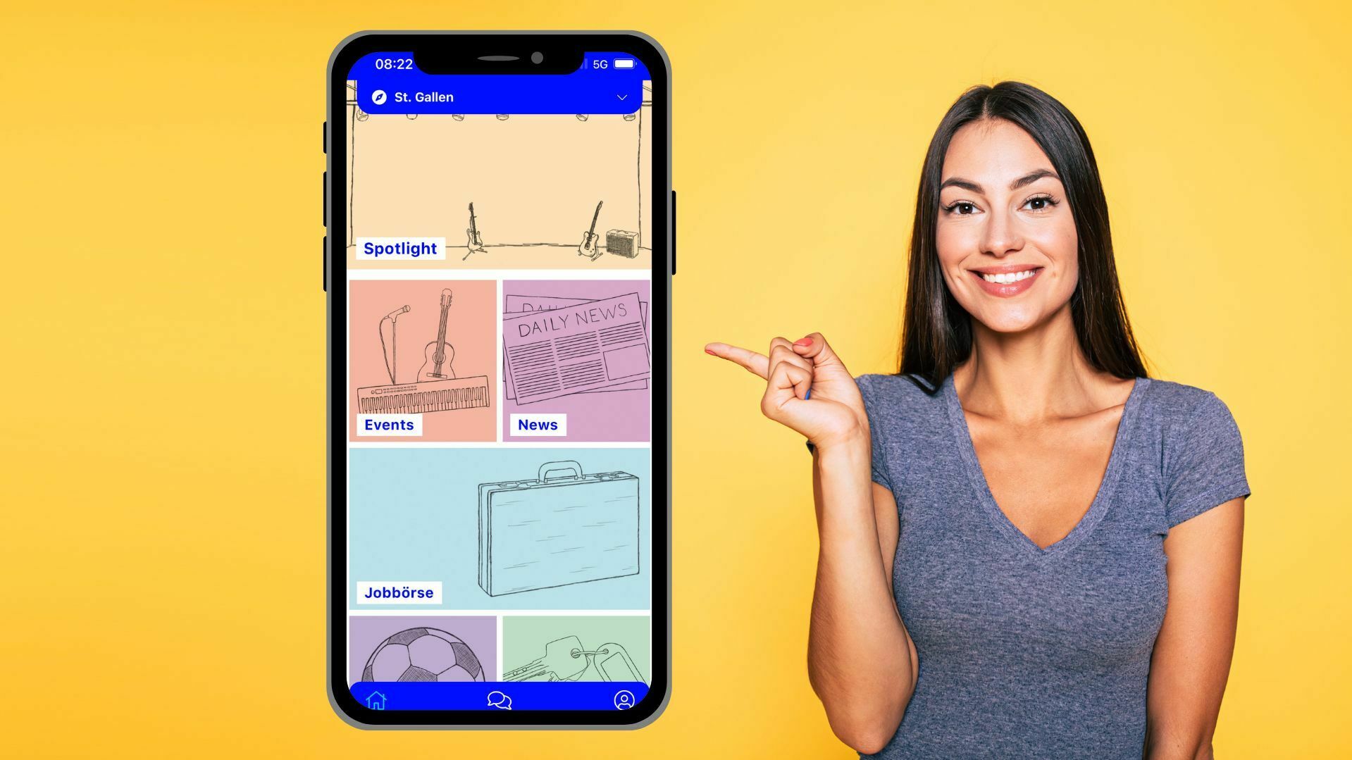 Stadt St.Gallen ist neu auf der Jugendapp
