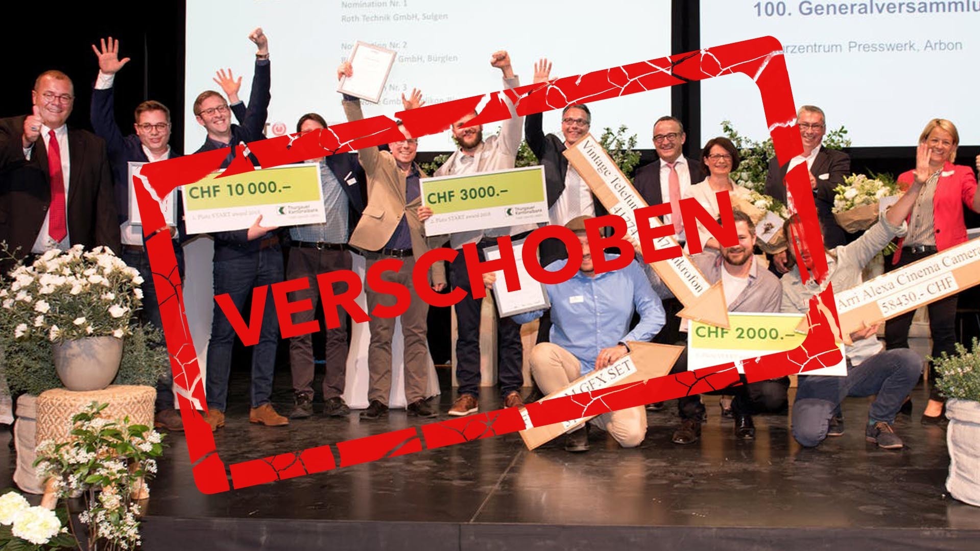 Start Award Thurgau wird verschoben