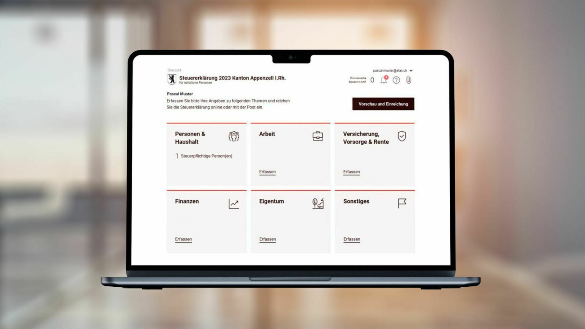 Workshop zur elektronischen Steuererklärung «eTax.AI»