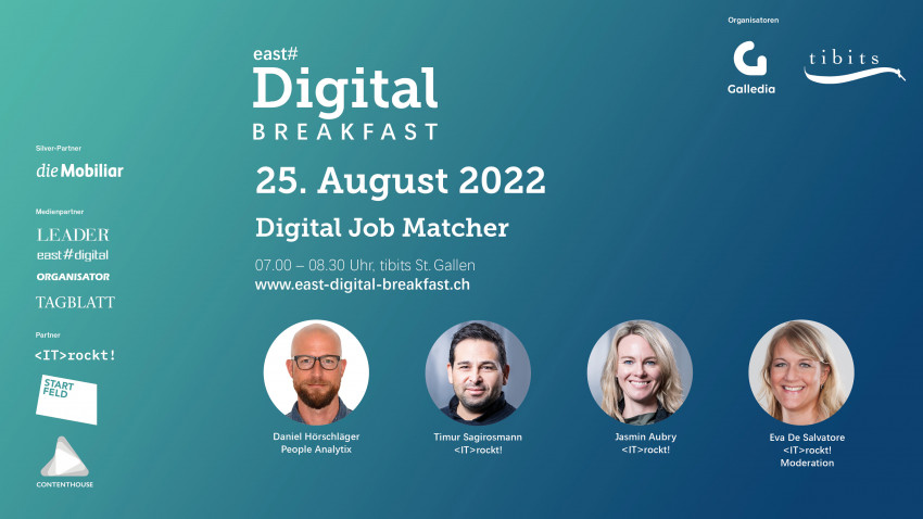east#digital Breakfast zu «Digital Job Matcher»